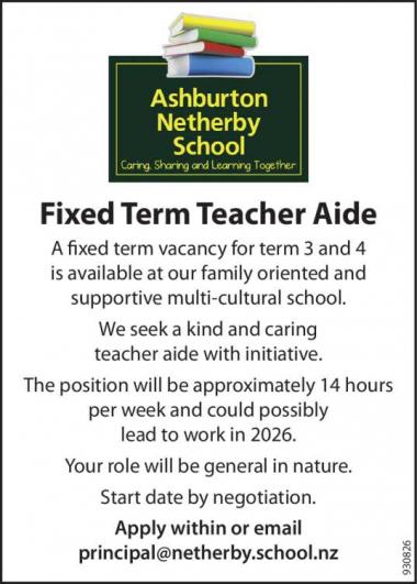 Fixed Term Teacher Aide