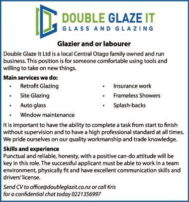 Glazier and or labourer