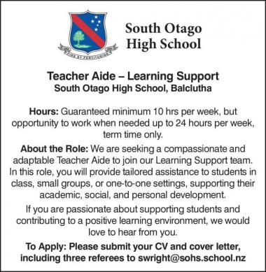 Teacher Aide – Learning Support