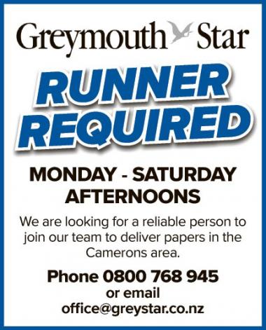 RUNNER REQUIRED