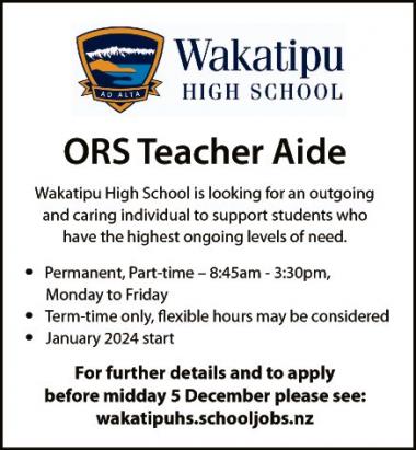 ORS Teacher Aide