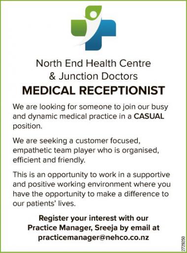 MEDICAL RECEPTIONIST