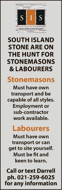 STONEMASONS & LABOURERS