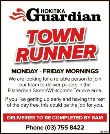 TOWN RUNNERS URGENTLY NEEDED