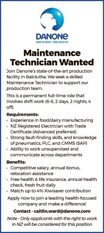 Maintenance Technician Wanted