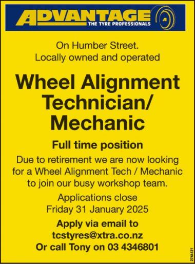 Wheel Alignment Technician/Mechanic