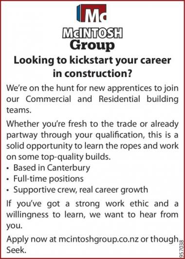 Looking to kickstart your career in construction?