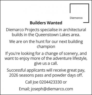 Builders Wanted