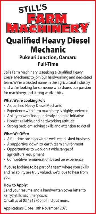 Qualified Heavy Diesel Mechanic