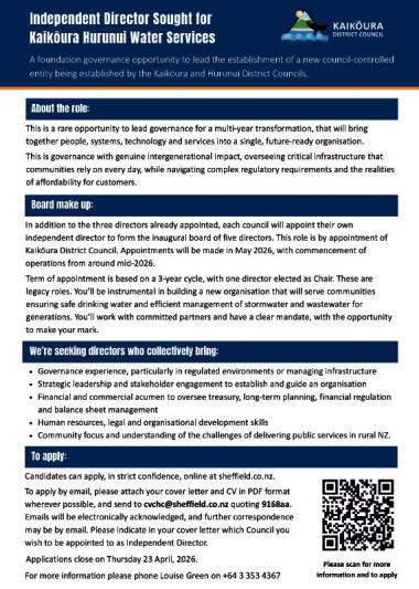 Independent Director Sought for