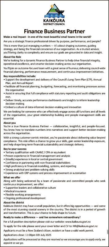 Finance Business Partner in Canterbury
