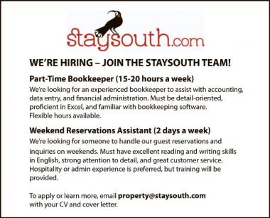 WE’RE HIRING – JOIN THE STAYSOUTH TEAM!