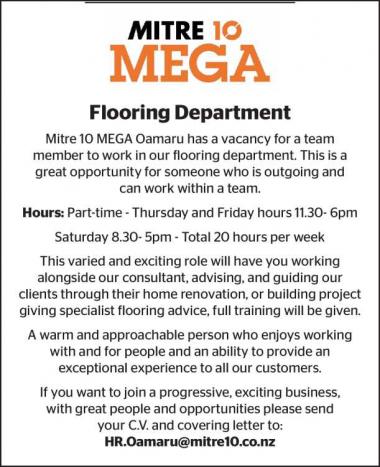 Flooring Department Vacancy