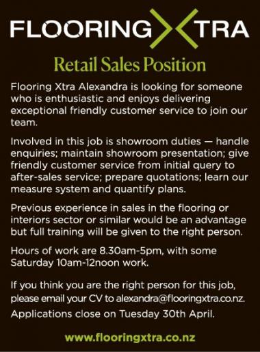 Retail Sales Position in Otago