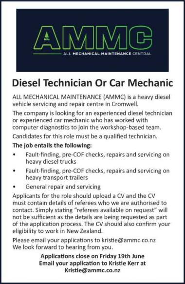 Diesel Technician Or Car Mechanic