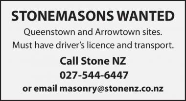 STONEMASONS WANTED