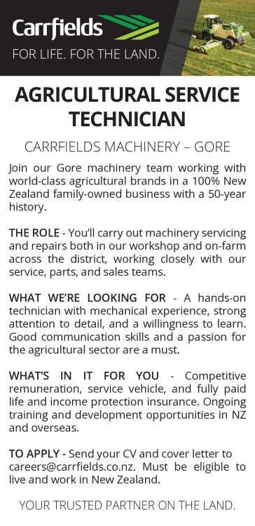 AGRICULTURAL SERVICE TECHNICIAN