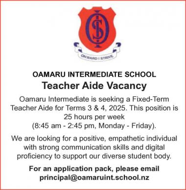 Teacher Aide Vacancy