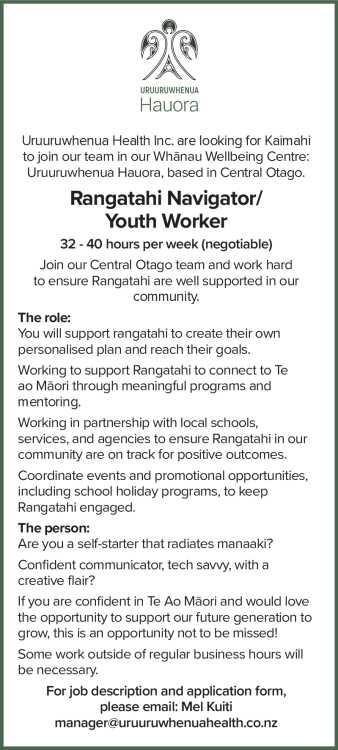 Rangatahi Navigator/Youth Worker