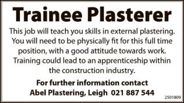 Trainee Plasterer in Canterbury
