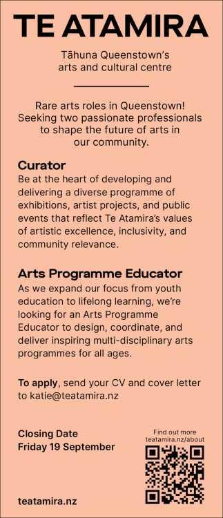Rare Arts Roles in Queenstown!