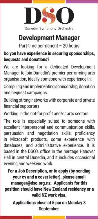 Development Manager in Otago