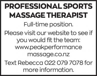 PROFESSIONAL SPORTS MASSAGE THERAPIST