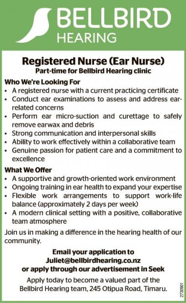 Registered Nurse (Ear Nurse)