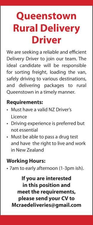 Rural Delivery Driver