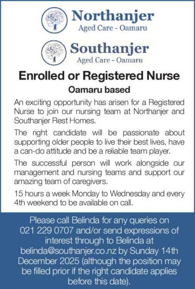 Enrolled or Registered Nurse