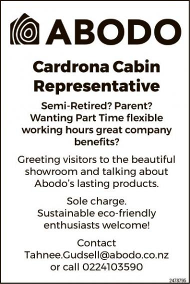 Cardrona Cabin Representative