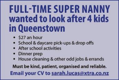 Full-Time Super Nanny wanted to look after 4 kids