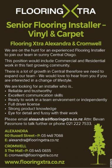 Senior Flooring Installer –