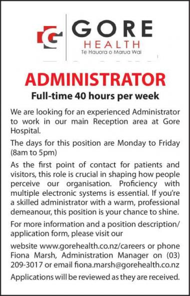 ADMINISTRATOR in Otago
