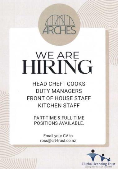 PART-TIME & FULL-TIME POSITIONS AVAILABLE