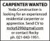  CARPENTER WANTED